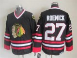 Chicago Blackhawks ##27 Jeremy Roenick CCM black Ice hockey jerseys