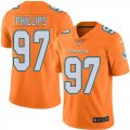 Men Miami Dolphins #97 Phillips Nike orange Color Rush Limited Jersey