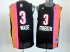 Miami Floridians 3# Dwyane Wade Black ABA Hardwood Classic Swingman Jerseys