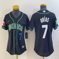 Youth 2023 World Cup Mexico #7 Julio Urias black majestic baseball jerseys 04