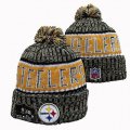 2024 Pittsburgh Steelers orange black yellow NFL Sports Cuffed Knit Hats 01