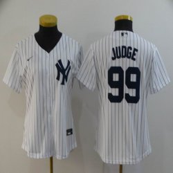 Women Nike New York Yankees #99 Aaron Judge white majestic baseball jerseys