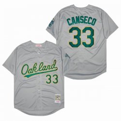 Oakland Athletics #33 Jose Canseco throwback gray baseball jersey-SG