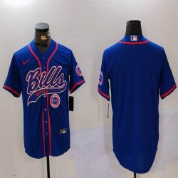 Buffalo Bills blank blue nike baseball jerseys Joint name-BD 03