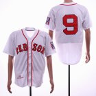 Boston Red Sox #9 Ted Williams White throwback MLB Jerseys