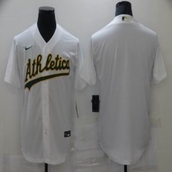 Nike Oakland Athletics blank white majestic mlb jerseys-BD