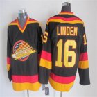 Vancouver Canucks #16 Trevor Linden black CCM Hockey Jersey