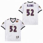 Baltimore Ravens #52 Ray Lewis white throwback nfl jersey-SG