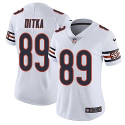 Women Nike Chicago Bears #89 Mike Ditka white Color Rush Limited Jerseys