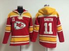 Nike Kansas City Chiefs #11 Alex Smith red nfl Hooded Sweatshirt