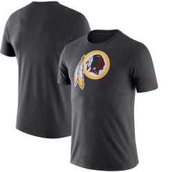 Washington Redskins Nike Essential Logo Dri-FIT Cotton T-Shirt - Heather Charcoal