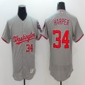 2016 Washington Nationals #34 Bryce Harper gray Flexbase Authentic Collection Jersey