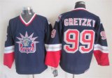 2015 New York Rangers Wayne Gretzky #99 blue ice hockey Jersey