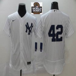 Nike New York Yankees #42 Mariano Rivera White Flexbase Authentic Collection Jersey