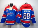 Buffalo Bills #28 C.J. Spiller Blue red nfl Hooded Sweatshirt