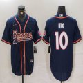 Denver Broncos #10 Bo Nix blue baseball jerseys Joint name-BD