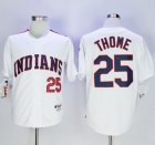 Indians #25 Jim Thome White 1978 Turn Back The Clock Stitched Baseball Jersey