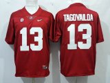 2018 Season Alabama Crimson Tide 13 Tua Tagovailoa Playoff Diamond Football Red Jersey