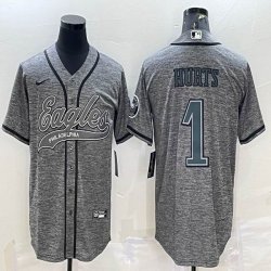 Nike Eagles #1 Jalen Hurts Hemp gary baseball jerseys Joint name-BD