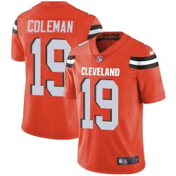 Cleveland Browns #19 Coleman orange Nike Color Rush Limited Jerseys