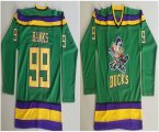 Anaheim Ducks #99 Adam Banks green Movie Hockey Jersey