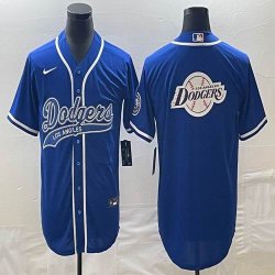 Nike Los Angeles Dodgers blank blue majestic baseball MLB jerseys -BD 04