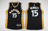 Toronto Raptor #15 Anthony Bennett Black yellow Stitched NBA Jersey