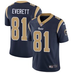 Nike Rams #81 Everett dark blue Color Rush Limited Jersey