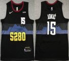 Denver Nuggets #15 Nikola Jokic black nba basketball jerseys city version-XD 01