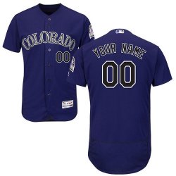 Custom Colorado Rockies purple Flexbase Authentic Collection Jersey