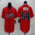 Nike Atlanta Braves #54 Max Fried red majestic baseball Jersey