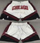 Chicago Bulls white black nba shorts city version-XD