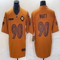 Pittsburgh Steelers #90 T. J. Watt 2023 Brown Salute To Service Limited Jerseys