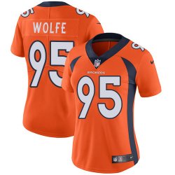 Women Nike Denver Broncos #95 Derek Wolfe Orange Color Rush Limited Jersey