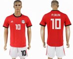 2018 World Cup Egypt team #10 M.SALAH red soccer jersey home