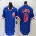 Nike Chicago Cubs #8 Andre Dawson blue throwback baseball jersey-BD