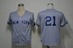 New York Yankees #21 Gray MLB Jerseys