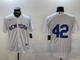 Nike New York Yankees #42 Rivera White fashion majestic baseball Jerseys-BD