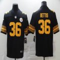 Pittsburgh Steelers Jerome Bettis #36 Nike black yellow Color Rush Limited Jersey-BD