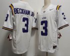 Nike LSU Tigers #3 Odell Beckham Jr white college football jerseys