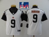 Youth Nike Cincinnati Bengals #9 Joe Burrow white Color Rush Limited Jersey