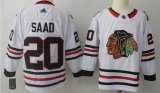 Adidas Chicago Blackhawks Brandon Saad #20 white hockey jersey