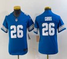 Youth Nike Detroit Lions #26 Jahmyr Gibbs blue Nike Vapor F.U.S.E. Limited Jersey -BD