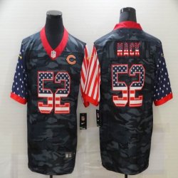 Nike Bears #52 Khalil Mack Camo black camo usa flag Color Rush Limited Jersey-BD