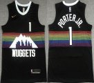 Nike Denver Nuggets #1 Michael Porter Jr black nab jerseys Hot-press font -XD