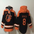 Baltimore Orioles #8 Cal Ripken black orange MLB Hooded Sweatshirt