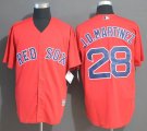 Boston Red Sox #28 J.D.Martinez red majestic basebll jersey