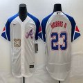 Nike Anaheim Angels #23 Michael Harris II white blue Flexbase Authentic Collection Jersey-BD