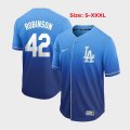 Nike Los Angeles Dodgers #42 Jackie Robinson Blue drift baseball jersey