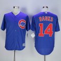 Chicago Cubs Ernie Banks #14 blue mlb baseball Jersey